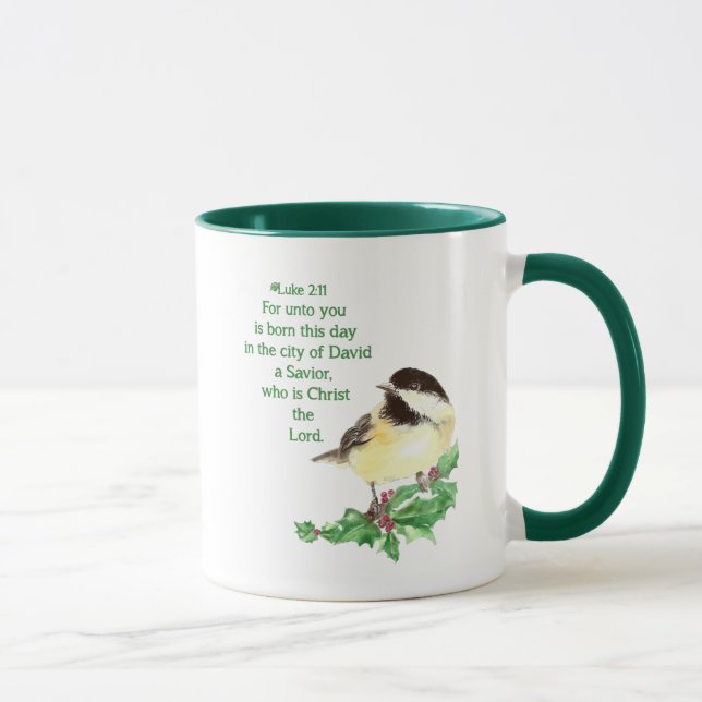 Taza Navidades cristianos Escritura Pegatina de guiones (Derecha)