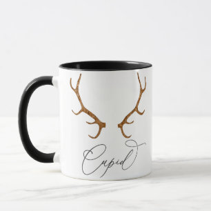 Taza Navidades Cupid Reindeer Antlers