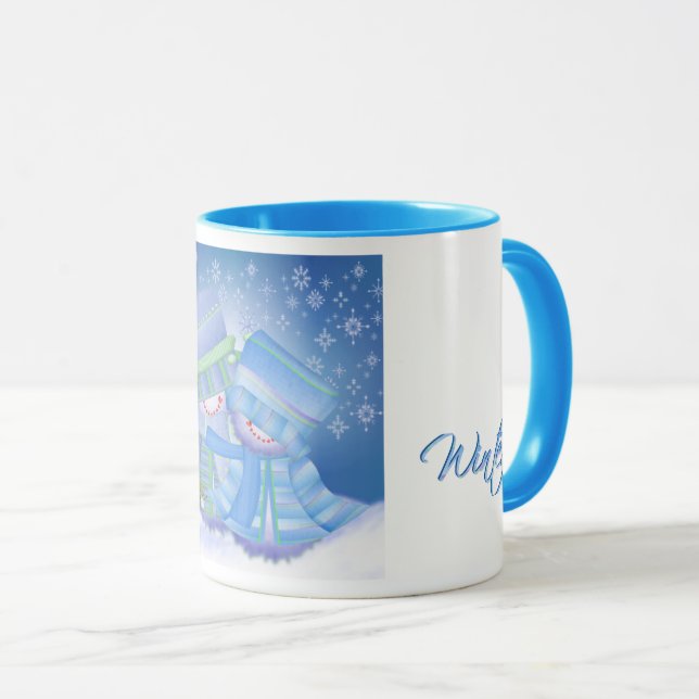 Taza Navidades Cute Blues de Invierno (Anverso derecho)
