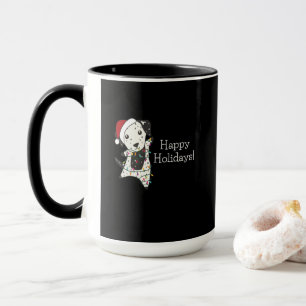 Taza Navidades dálmatas perros animales de invierno per