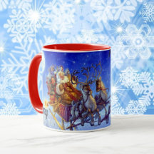 Navidades dan a Santa Claus Sleigh Mug
