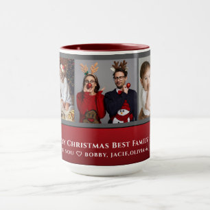 Taza Navidades de 3 Collages de fotos de mantenimiento 