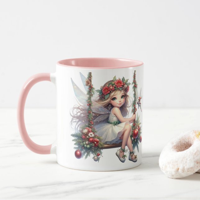Taza Navidades de acuarela | Mug feriado festivo (Con donut)