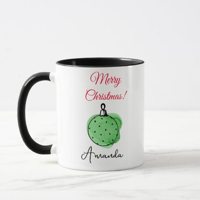 Taza Navidades de adornos verdes (Izquierda)