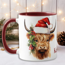 Navidades de animales de la granja Highland Cow