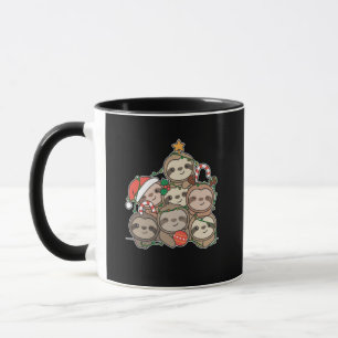 Taza Navidades de animales divertidos del árbol de Navi