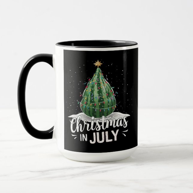 Taza Navidades De Árboles De Navidad De La sandía En Ju (Izquierda)