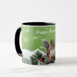 Taza Navidades de ardilla Vacaciones Mug