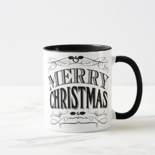 Taza Navidades de arte de pizarra