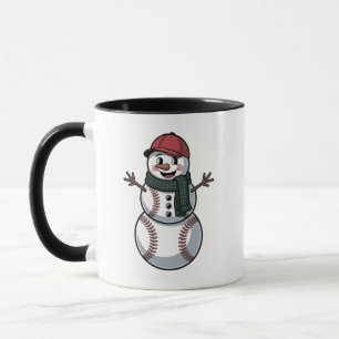 Taza Navidades de Béisbol de Snowden