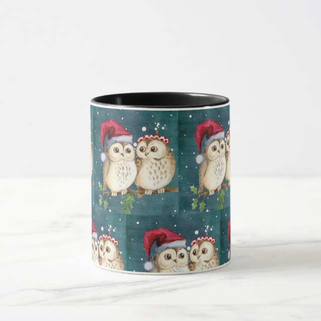 Taza Navidades de búhos (Centro)