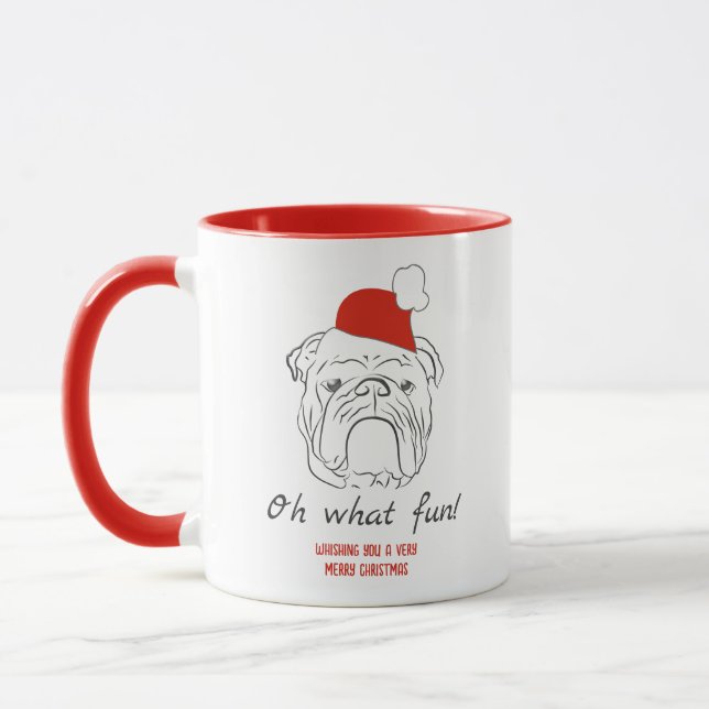 Taza Navidades de Bulldog de Inglaterra (Izquierda)