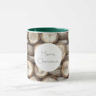 Taza Navidades de cabinas Wood Log