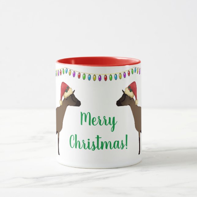 Taza Navidades de cabras lecheras de Oberhasli (Centro)