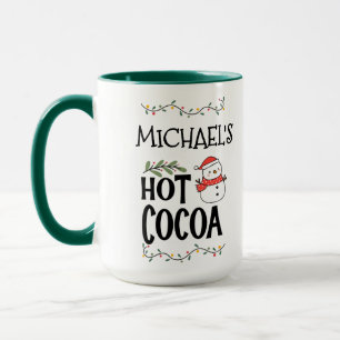 Taza Navidades de cacao caliente Snowman para niños y n