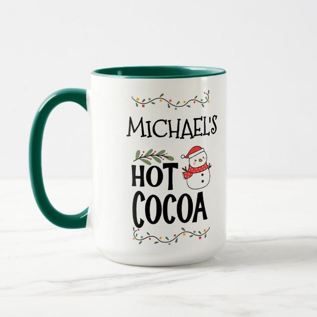 Taza Navidades de cacao caliente Snowman para niños y n (Izquierda)
