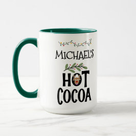 Taza Navidades de cacao calientes Niños renos y nombre 
