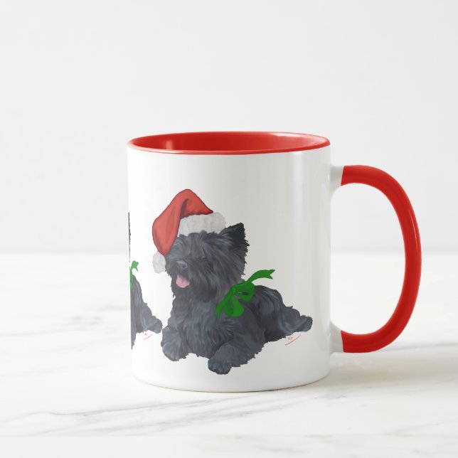 Taza Navidades de Cairn Terrier (Derecha)