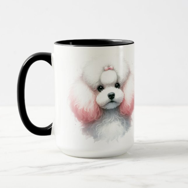 Taza Navidades de cangrejo blanco rosado café Mug (Izquierda)