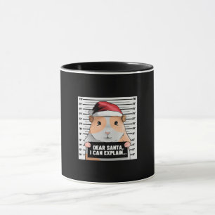 Taza Navidades de cerdo de Guinea Cavy Querido Papá Noe
