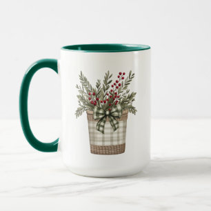 Taza Navidades de cesta de cestas de cunas de búfalo pe