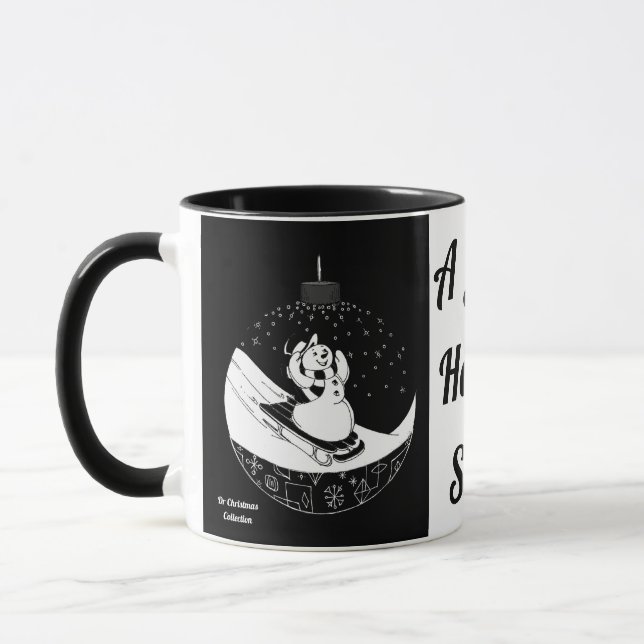 Taza Navidades de Chalkboard Snowman (Izquierda)