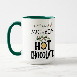 Taza Navidades de chocolate caliente Gingerbread y nomb