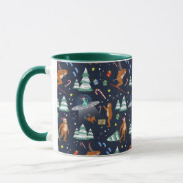 Taza Navidades de ciencia ficción | Pie grande, extranj