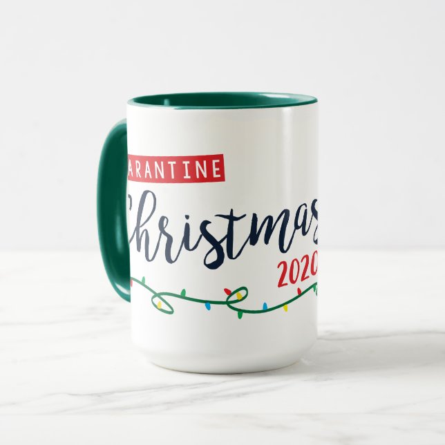 Taza Navidades de cuarentena 2020 Mug, dos tonos, Mug (Anverso izquierdo)