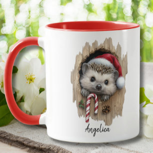 Taza Navidades de Cuidados Peeking Hedgehog Santa Hat P