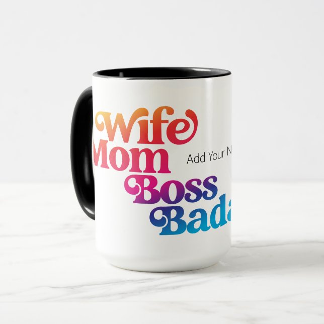 Taza Navidades de cumpleaños de moda personalizadas (Anverso izquierdo)
