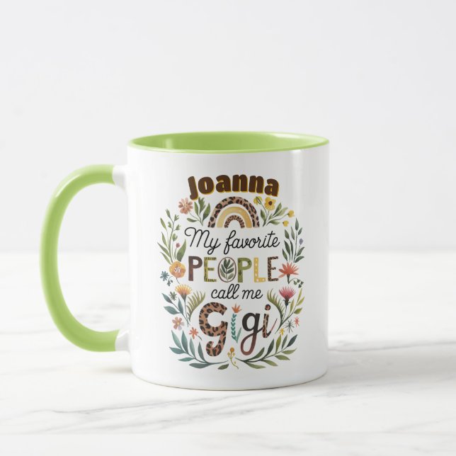 Taza Navidades de cumpleaños del Día de la Madre GIGI p (Izquierda)