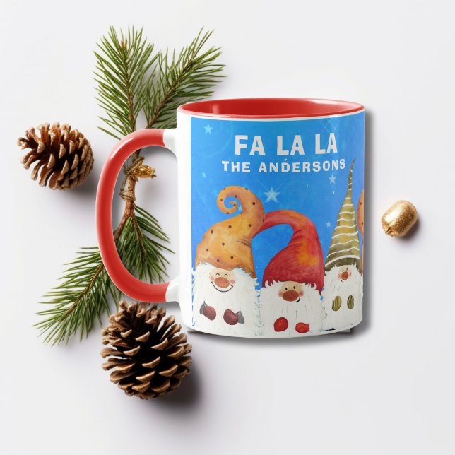 Taza Navidades de Cute Gnomes Fa La La (Subido por el creador)