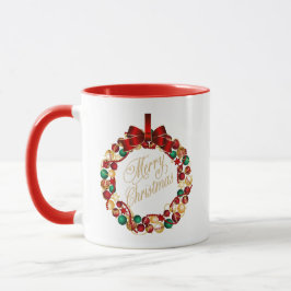 Taza Navidades de diseño de la corona café Mug
