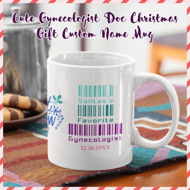 Taza Navidades de doctorado de ginecólogo lindo nombre  (Subido por el creador)