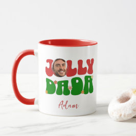 Taza Navidades de foto y nombre personalizados de Retro