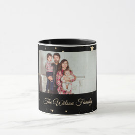 Taza Navidades de fotografía nocturna Black and Gold St