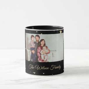 Taza Navidades de fotografía nocturna Black and Gold St