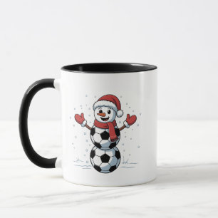 Taza Navidades de fútbol de snowman Santa Baseball Spor