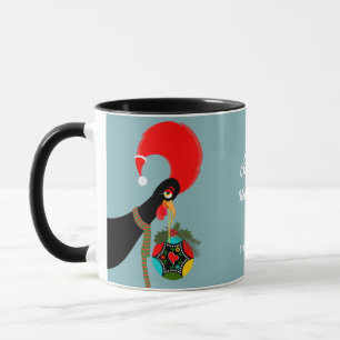 Taza Navidades de gallos portugueses holly bauble