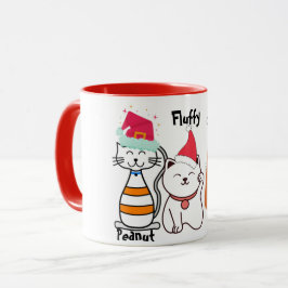 Taza Navidades de gatos de Personalizado Kitty