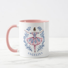 Taza Navidades de Grandmillennial Damask Ballerina