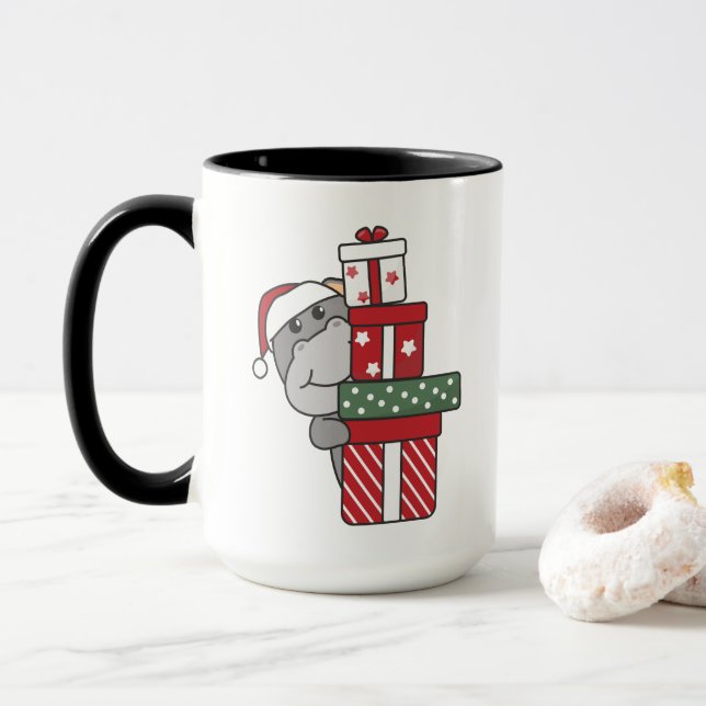 Taza Navidades de Hippo entregan animales de invierno H (Con donut)