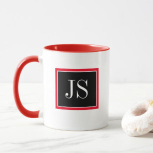 Taza Navidades de Iniciales Grandes minimalistas de Roj