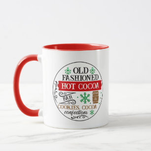 Taza Navidades de la antigua barra de cacao caliente