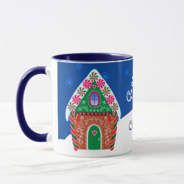 Taza Navidades de la Casa de Gingerbread en Invierno