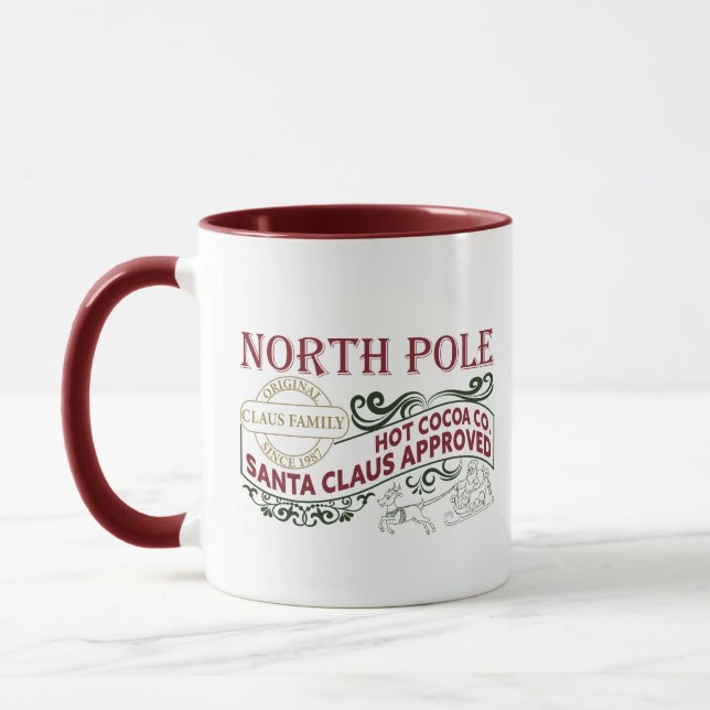 Taza Navidades de la empresa de cacao caliente del Polo (Izquierda)