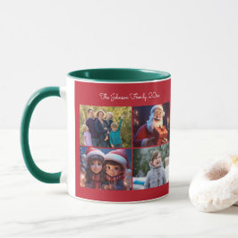 Taza Navidades de la familia de la fotografía café de l