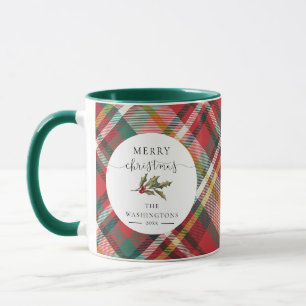 Taza Navidades de la familia Red Merry Rústica Personal