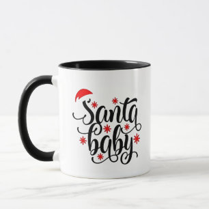 Taza Navidades de la Invitación de embarazo de Santa Ma